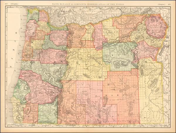 92-Oregon Map By Rand McNally & Company