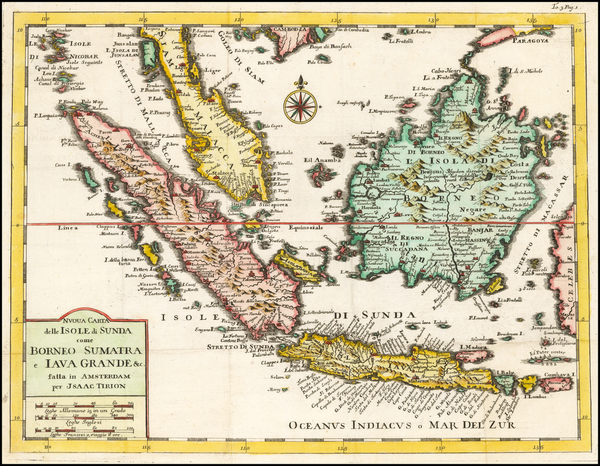 94-Singapore, Indonesia and Malaysia Map By Isaak Tirion