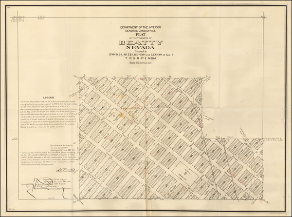 67-Nevada Map By General Land Office