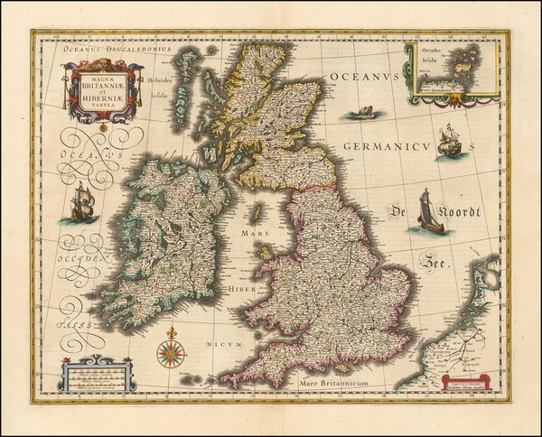 10-British Isles Map By Willem Janszoon Blaeu