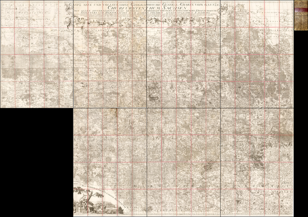 95-Czech Republic & Slovakia and Germany Map By Isaak Jakob von Petri