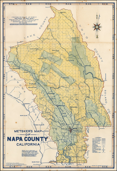 84-California Map By Charles F. Metsker