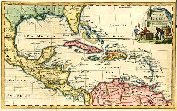 64-South, Southeast, Caribbean and Central America Map By Thomas Kitchin