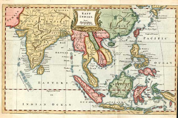 43-Asia, China, India, Southeast Asia and Philippines Map By Emanuel Bowen