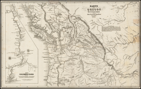 28-Rocky Mountains Map By Charles Wilkes