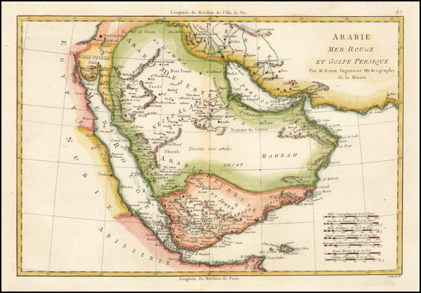 45-Middle East Map By Rigobert Bonne