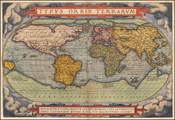55-World Map By Abraham Ortelius