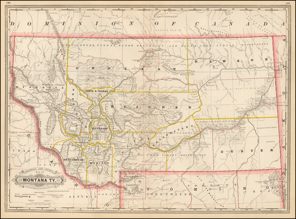 48-Plains and Rocky Mountains Map By George F. Cram