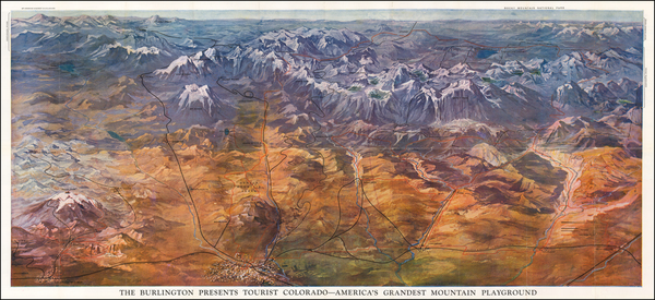 4-Rocky Mountains Map By Poole Brothers