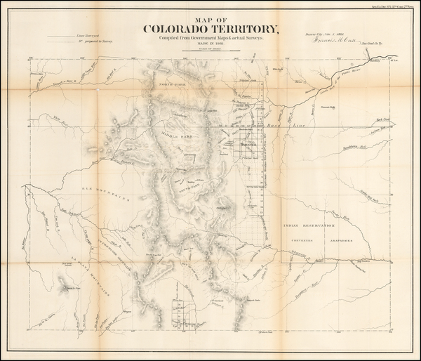 82-Colorado and Colorado Map By General Land Office