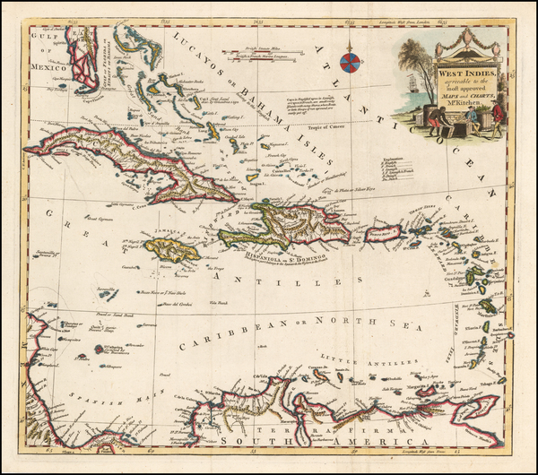 37-Florida, Caribbean and Central America Map By Anonymous