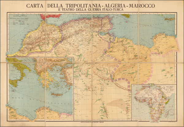 48-North Africa Map By Arcangelo Ghisleri