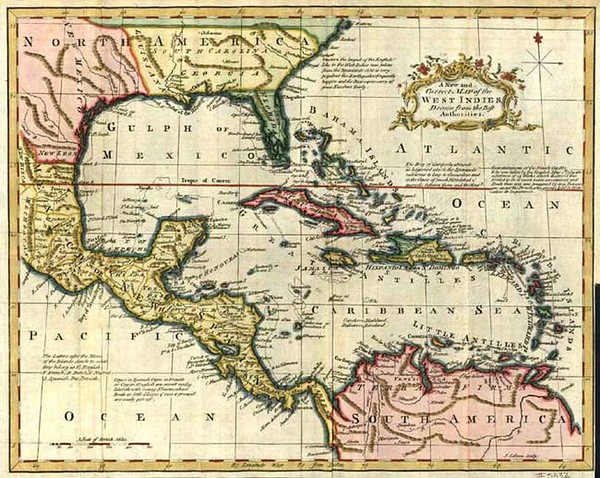 100-South, Southeast, Texas and Caribbean Map By John Gibson