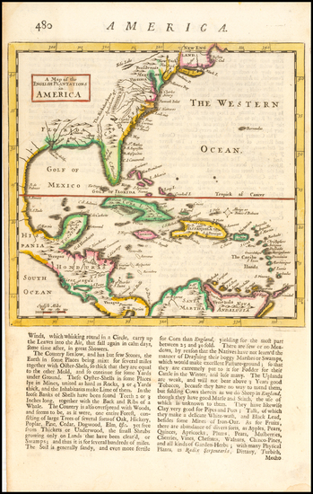 31-Southeast, Texas and Caribbean Map By Herman Moll