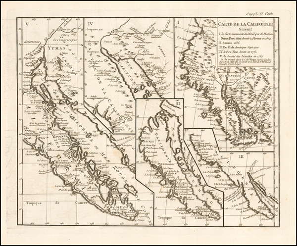 52-Baja California and California Map By Denis Diderot / Didier Robert de Vaugondy