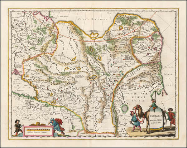 59-China, Central Asia & Caucasus and Russia in Asia Map By Willem Janszoon Blaeu