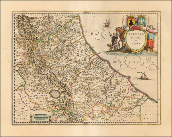 73-Italy Map By Willem Janszoon Blaeu