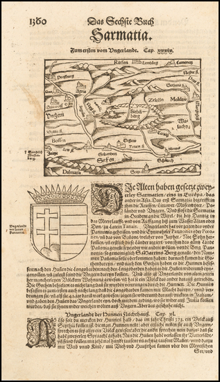 19-Hungary Map By Sebastian Munster