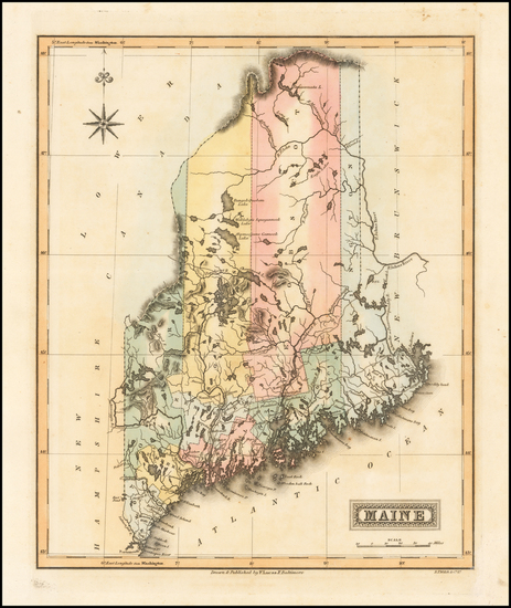 68-New England Map By Fielding Lucas Jr.