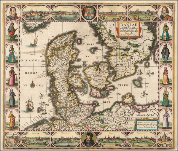 38-Denmark Map By Jan Jansson