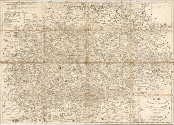 69-Czech Republic & Slovakia and Germany Map By Isaak Jakob von Petri