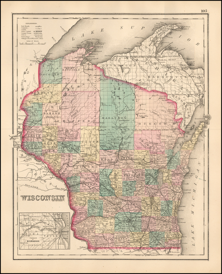 31-Midwest Map By O.W. Gray