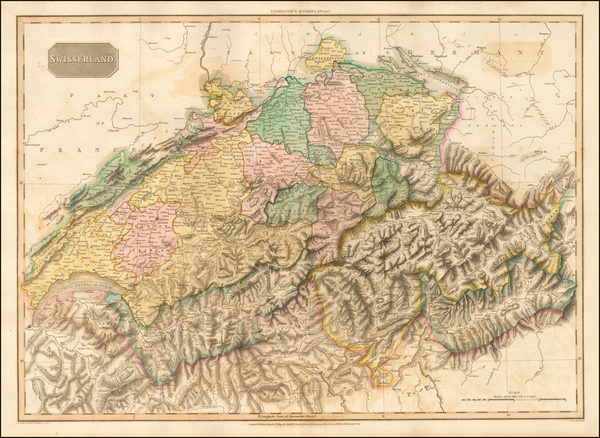 55-Switzerland Map By John Pinkerton