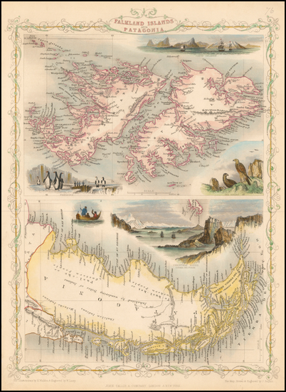 79-Argentina and Chile Map By John Tallis