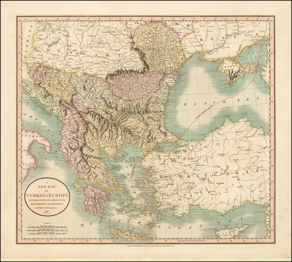 79-Balkans, Turkey, Turkey & Asia Minor and Greece Map By John Cary