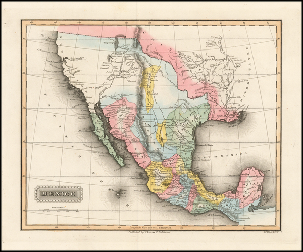 52-Texas, Southwest, Rocky Mountains, Mexico and California Map By Fielding Lucas Jr.