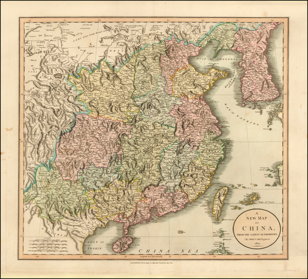 77-China and Korea Map By John Cary