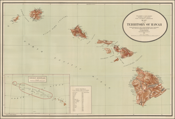 1-Hawaii and Hawaii Map By U.S. General Land Office