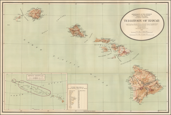 76-Hawaii and Hawaii Map By U.S. General Land Office