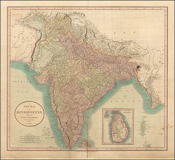 2-India and Central Asia & Caucasus Map By John Cary