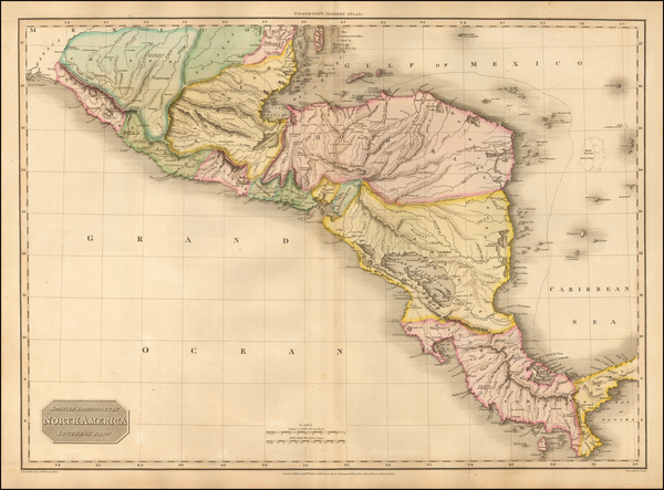 55-Mexico and Central America Map By John Pinkerton