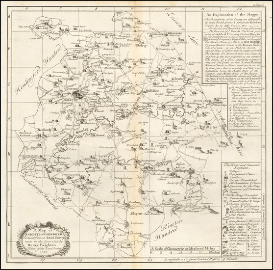 77-British Counties Map By Henry Beighton