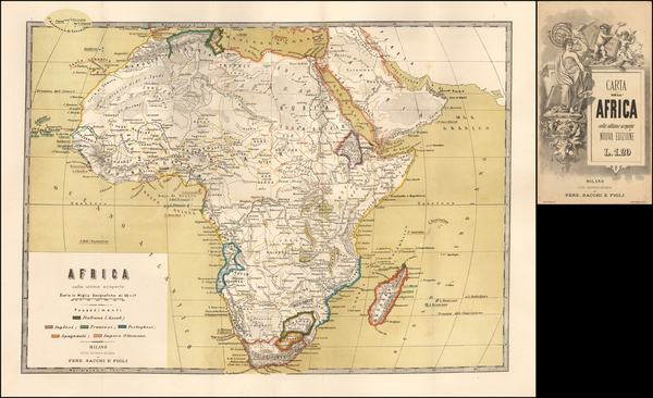 99-Africa and Africa Map By Ferdinand Sacci e Figli