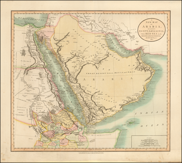 90-Middle East, North Africa and East Africa Map By John Cary