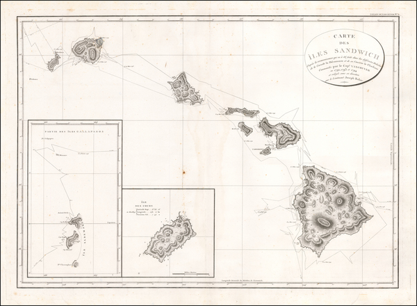 62-Hawaii and Hawaii Map By George Vancouver