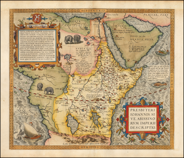 74-Africa, Africa, North Africa, East Africa and West Africa Map By Abraham Ortelius