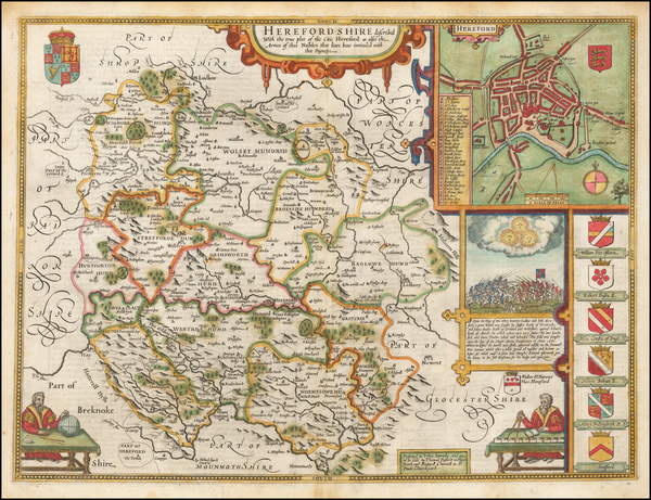 91-British Counties Map By John Speed