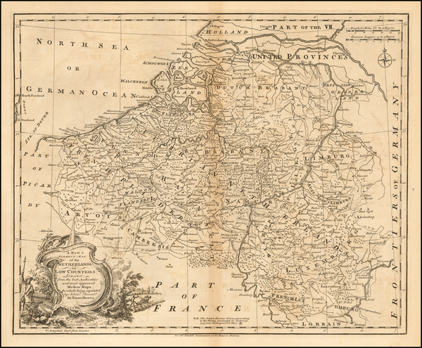 65-Belgium Map By Emanuel Bowen