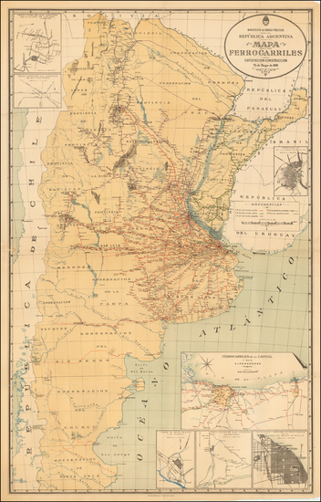 62-South America Map By Ministerio de Obras Publicas