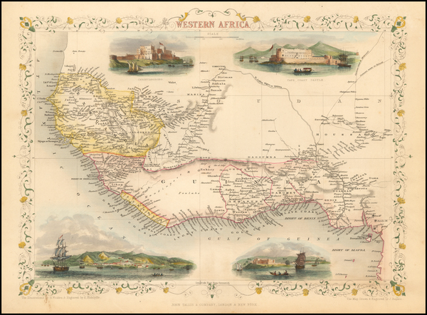50-West Africa Map By John Tallis