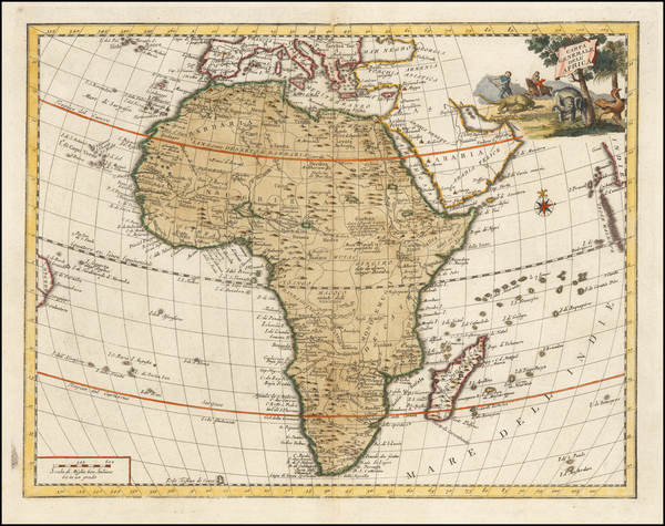 75-Africa and Africa Map By Giambattista Albrizzi