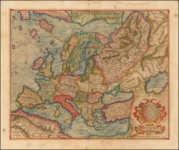 92-Europe and Europe Map By Gerhard Mercator