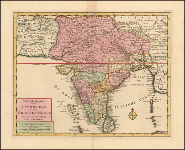 21-India Map By Isaak Tirion