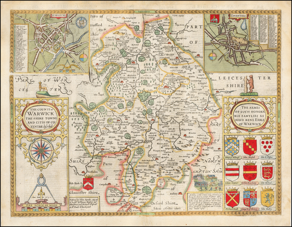 90-British Counties Map By John Speed