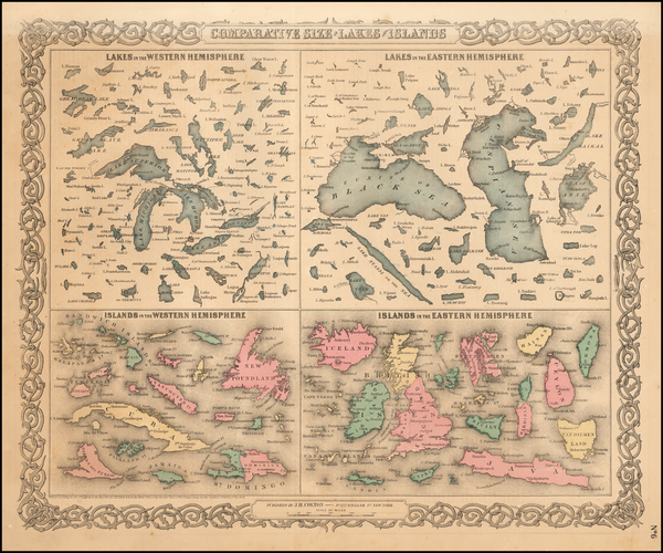 8-Midwest, Europe, Mediterranean and Balearic Islands Map By Joseph Hutchins Colton