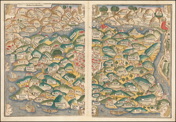 59-Middle East and Holy Land Map By Anonymous